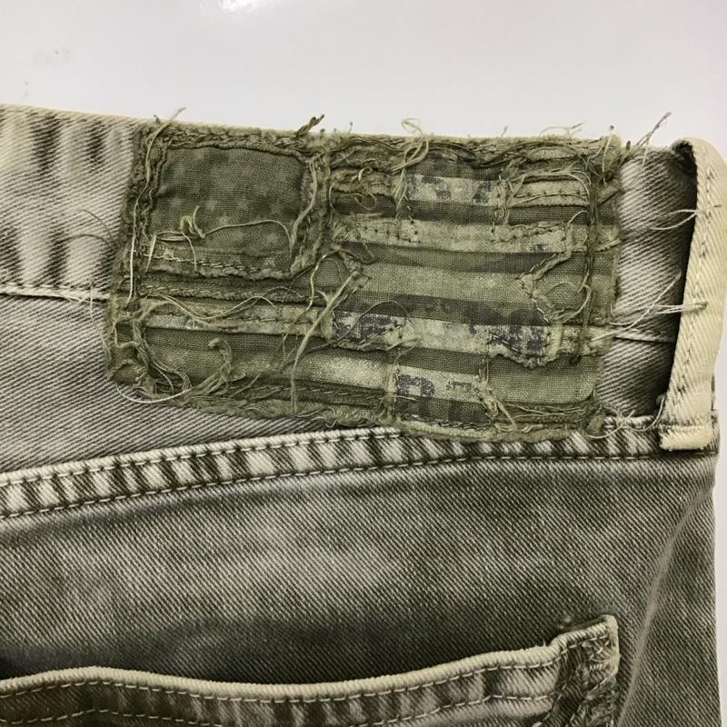 ポロラルフローレン POLO RALPH LAUREN パンツ デニム、ジーンズ デニムパンツ スリムパンツ ストレッチパンツ ジーンズ 30インチ ダメージ加工 カーキ / カーキ /  メンズ USED 古着 中古 10118438