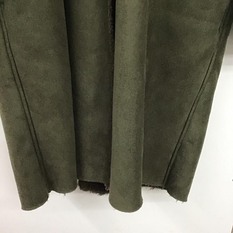 ケービーエフプラス KBF+ コート コート一般 長袖ロングコート アウター カジュアルジャケット ONE SIZE 無地 カーキ / カーキ /  レディース USED 古着 中古 10147224