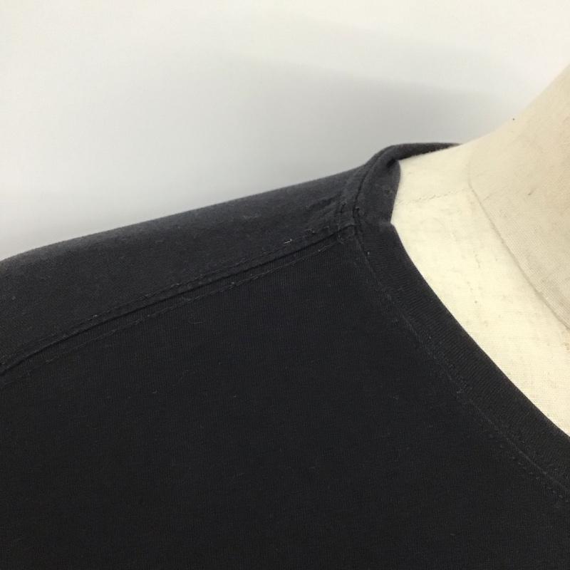 トミーヒルフィガー TOMMY HILFIGER Tシャツ 半袖 半袖カットソー プリントTシャツ Vネックカットソー XL ロゴ、文字 黒 / ブラック /  メンズ USED 古着 中古 10124350