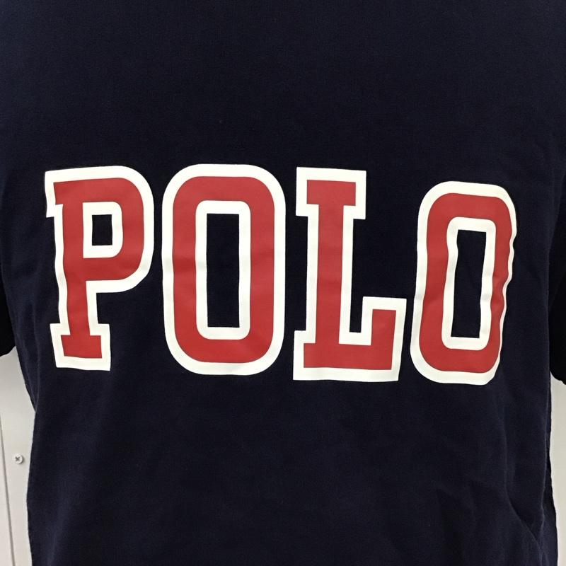 ポロラルフローレン POLO RALPH LAUREN Tシャツ 半袖 半袖カットソー プリントTシャツ クルーネックカットソー L ロゴ、文字 紺 / ネイビー /  メンズ USED 古着 中古 10120362