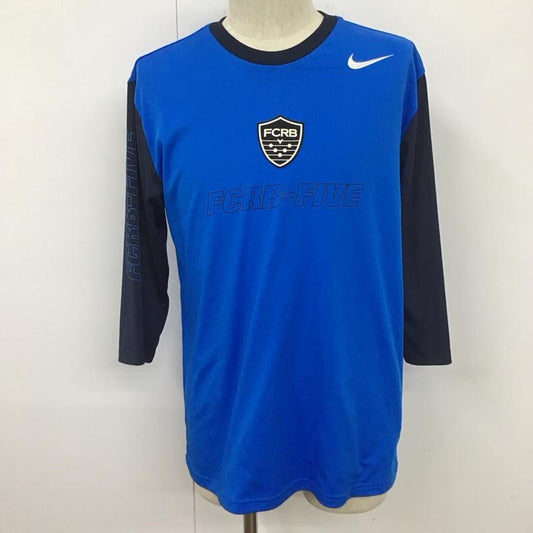 エフシーレアルブリストル F.C.Real Bristol カットソー 長袖 長袖カットソー クルーネックカットソー ナイキ コラボ スポーツウェア M ロゴ、文字 青 / ブルー /  メンズ USED 古着 中古 10111493