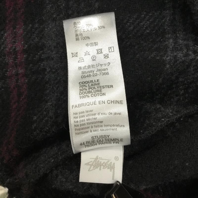 ステューシー STUSSY ジャケット、上着 ジャケット、ブレザー リード ウール プレイド ジップ シャツ Reed Wool Plaid Zip Shirt M チェック 黒 / ブラック / X 灰 / グレー / X 赤 / レッド /  メンズ USED 古着 中古 10125304