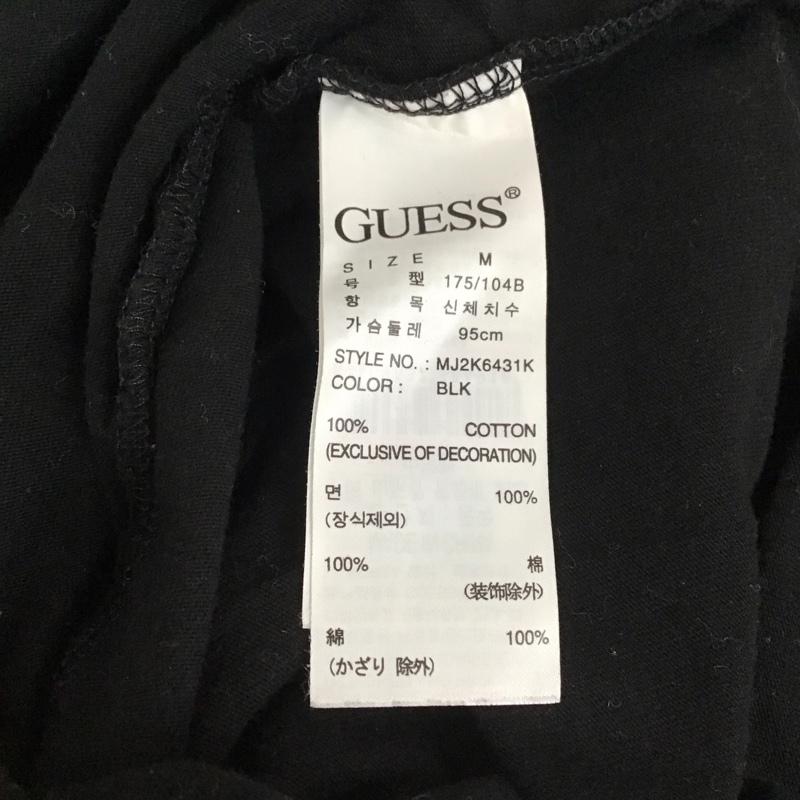 ゲス Guess Tシャツ 半袖 半袖カットソー プリントTシャツ クルーネックカットソー M ロゴ、文字 黒 / ブラック /  メンズ USED 古着 中古 10112118