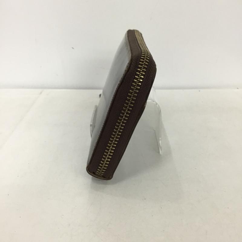 ガンゾ GANZO 財布 長財布 0057243-56 ラウンドファスナー レザー 箱有 ブライドルレザー 無地 ダークブラウン / ダークブラウン /  メンズ USED 古着 中古 10149459