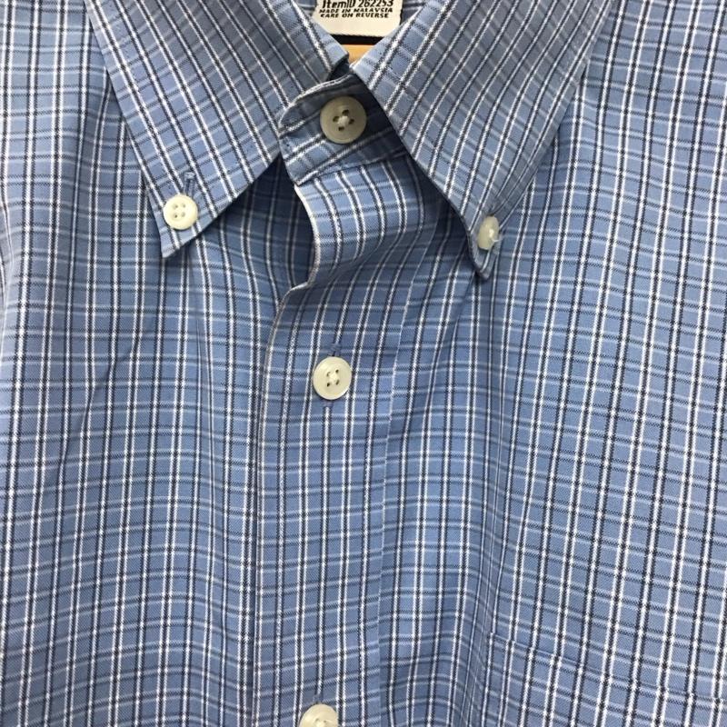 エルエルビーン L.L.Bean シャツ、ブラウス 長袖 長袖シャツ チェックシャツ カラーシャツ ボタンダウンシャツ チェック 水色 / ライトブルー /  メンズ USED 古着 中古 10140714