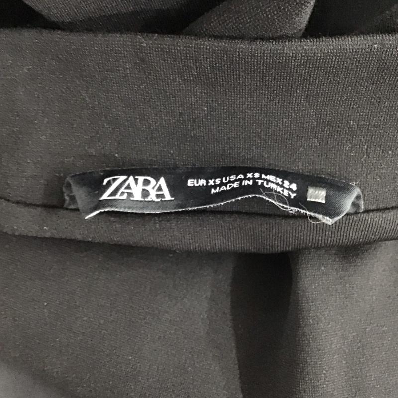 ザラ ZARA ワンピース ロングスカート ノースリーブロングワンピース スタンドネック ウエスト切り替え XS 無地 黒 / ブラック /  レディース USED 古着 中古 10126959