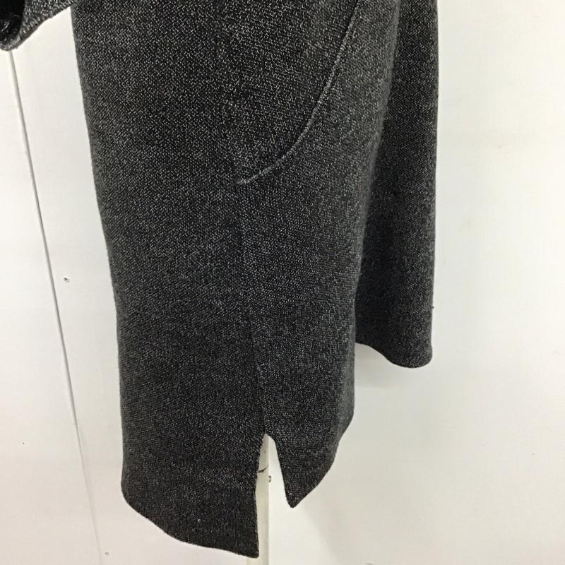 ザラ ZARA ワンピース ミニスカート ニット S 無地 チャコールグレー / チャコールグレー /  レディース USED 古着 中古 10121487