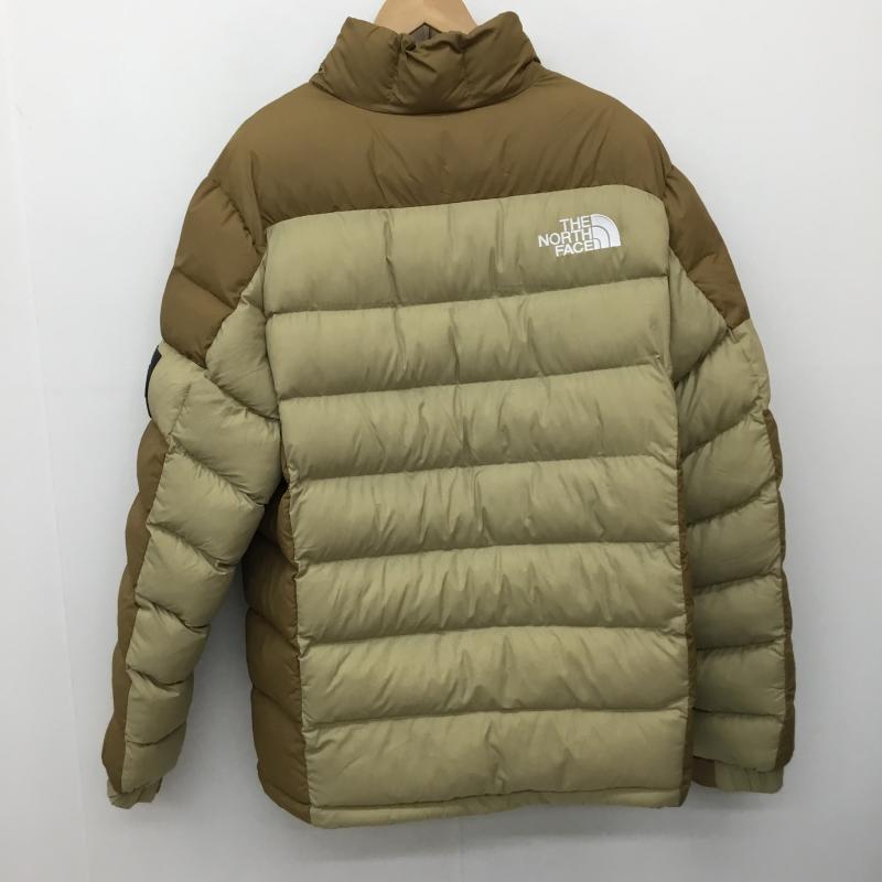 ザノースフェイス THE NORTH FACE ジャケット、上着 ダウンジャケット NF0A852FQV3-L L ロゴ、文字 茶 / ブラウン / X ベージュ / ベージュ /  メンズ USED 古着 中古 10137893