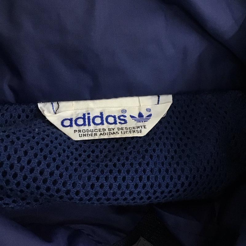 アディダス adidas ジャケット、上着 ジャケット、ブレザー ADS-255 80年代 デサント製 ナイロンジャケット 0 ロゴ、文字 紺 / ネイビー / X 赤 / レッド /  メンズ USED 古着 中古 10117353