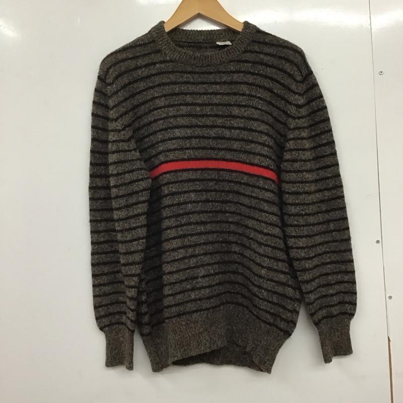 古着 USED ニット、セーター 長袖 長袖ニットカットソー クルーネック セーター イタリア製 M ボーダー柄 マルチカラー / マルチカラー /  メンズ USED 古着 中古 10144771