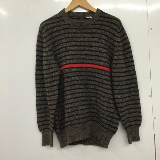 古着 USED ニット、セーター 長袖 長袖ニットカットソー クルーネック セーター イタリア製 M ボーダー柄 マルチカラー / マルチカラー /  メンズ USED 古着 中古 10144771