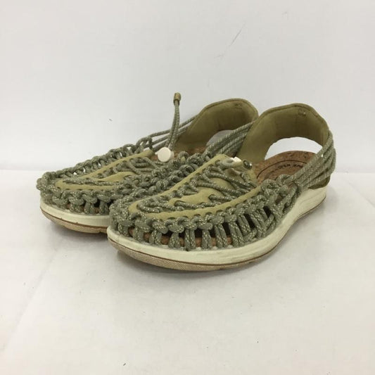キーン KEEN サンダル サンダル 1028686 UNEEK 2 HARVEST 24cm アウトドアシューズ 24.0cm ロゴ、文字 カーキ / カーキ /  レディース USED 古着 中古 10148641