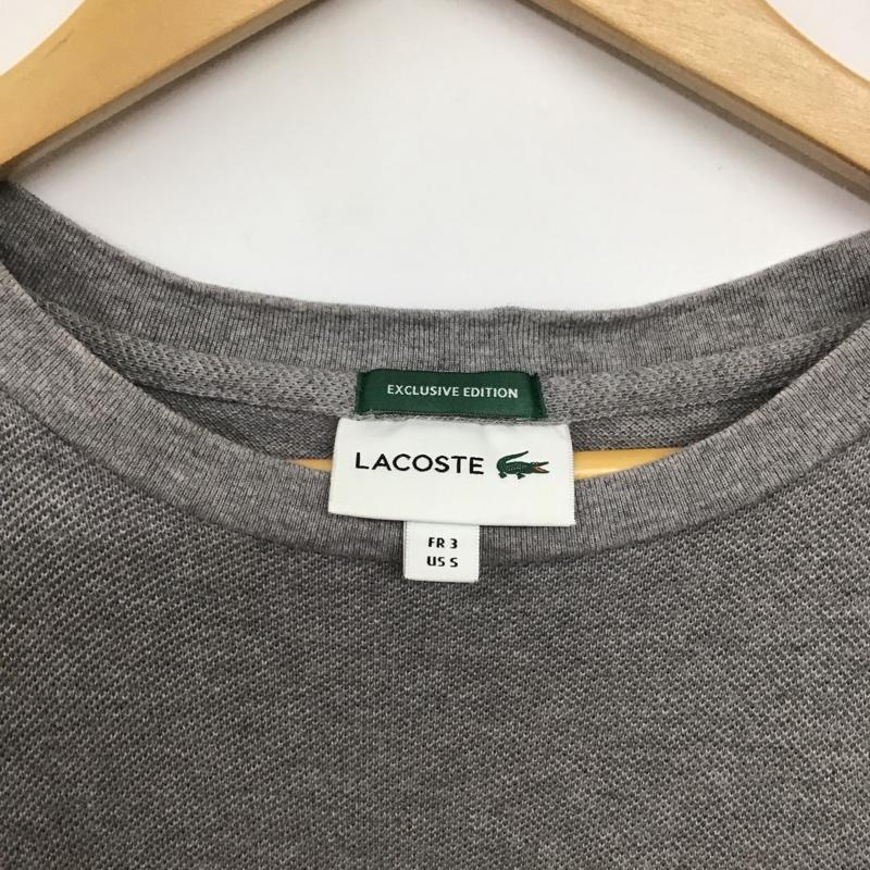 ラコステ LACOSTE Tシャツ 半袖 半袖カットソー 無地Tシャツ クルーネックカットソー 3 ロゴ、文字 灰 / グレー /  メンズ USED 古着 中古 10142588