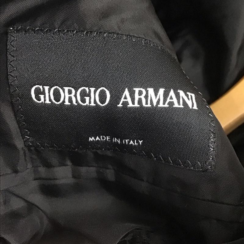 ジョルジオアルマーニ GIORGIO ARMANI ジャケット、上着 ジャケット、ブレザー カジュアルジャケット アウター カラージャケット ストライプ 黒 / ブラック /  メンズ USED 古着 中古 10144511