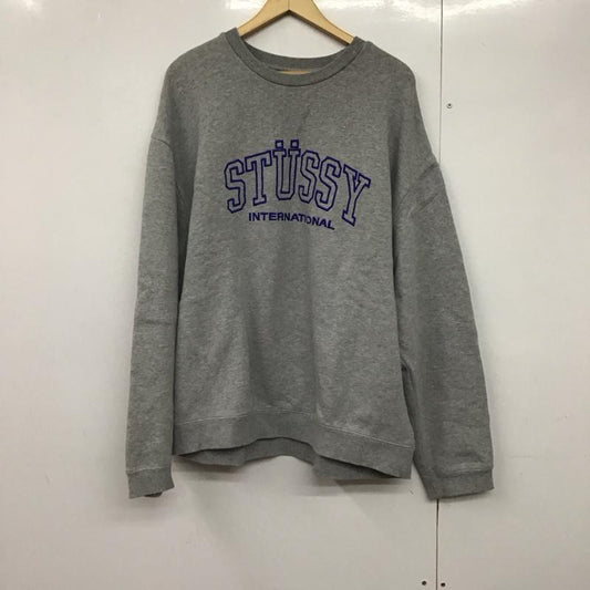 ステューシー STUSSY トレーナー 長袖 L 無地 X ロゴ、文字 灰 / グレー /  メンズ USED 古着 中古 10142155