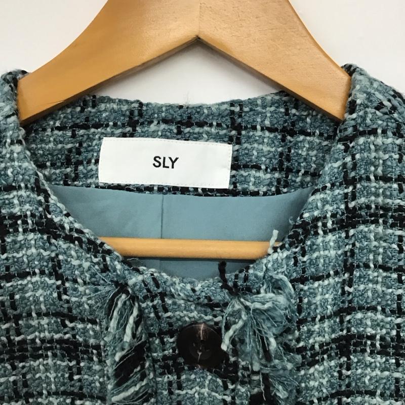 スライ SLY ジャケット、上着 ジャケット、ブレザー 039han30-0021 ツィードフリンジジャケット カジュアルジャケット アウター FREE チェック マルチカラー / マルチカラー /  レディース USED 古着 中古 10147692