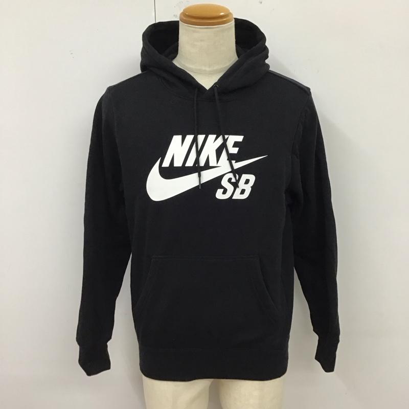 ナイキエスビー NIKE SB パーカー 長袖 AJ9734-010 アイコン エッセンシャル プルオーバー M ロゴ、文字 黒 / ブラック /  メンズ USED 古着 中古 10121316