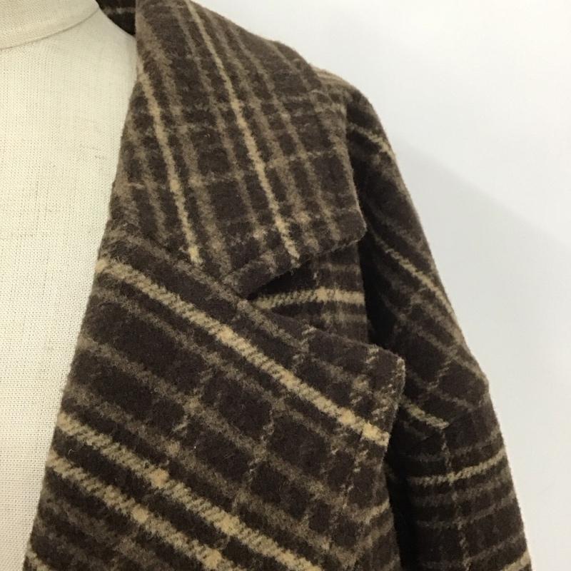 マウジー MOUSSY コート コート一般 010DAG30-6490 A LINE WOOL LONG COAT 2 チェック 茶 / ブラウン /  レディース USED 古着 中古 10108229