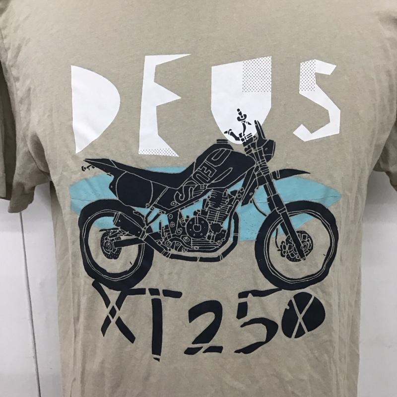 デウスエクスマキナ DEUS EX MACHINA Tシャツ 半袖 半袖カットソー プリントTシャツ クルーネックカットソー M プリント ベージュ / ベージュ /  メンズ USED 古着 中古 10114502