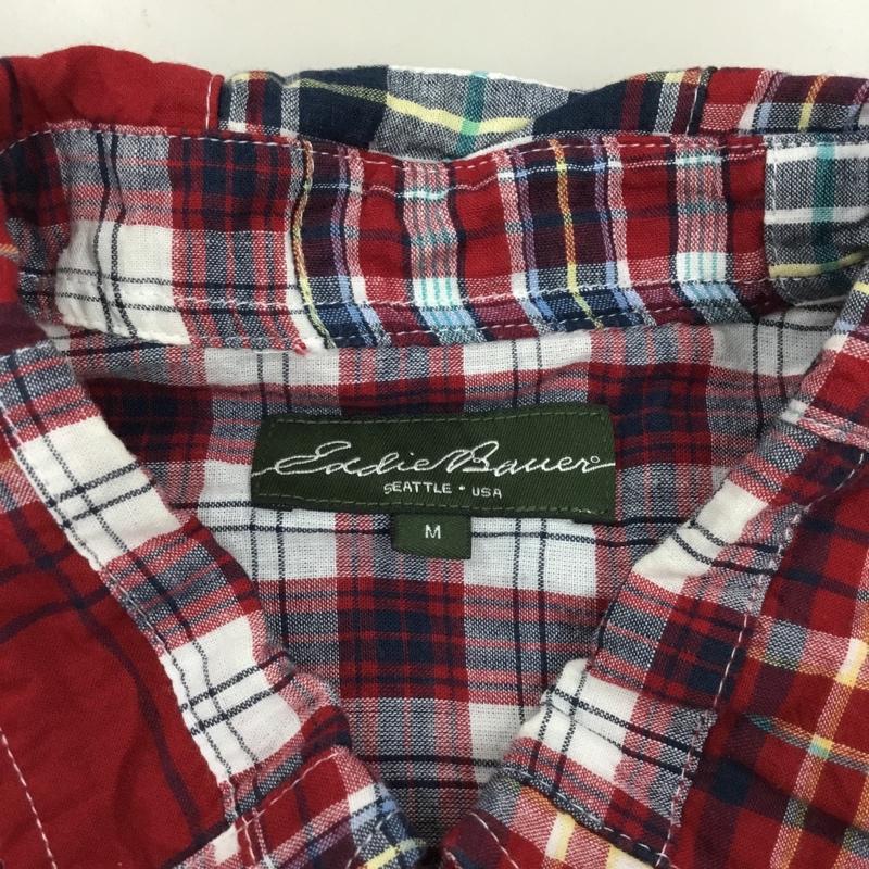 エディーバウアー Eddie Bauer シャツ、ブラウス 半袖 ボタンダウン 胸ポケット プルオーバー M チェック マルチカラー / マルチカラー /  メンズ USED 古着 中古 10111585