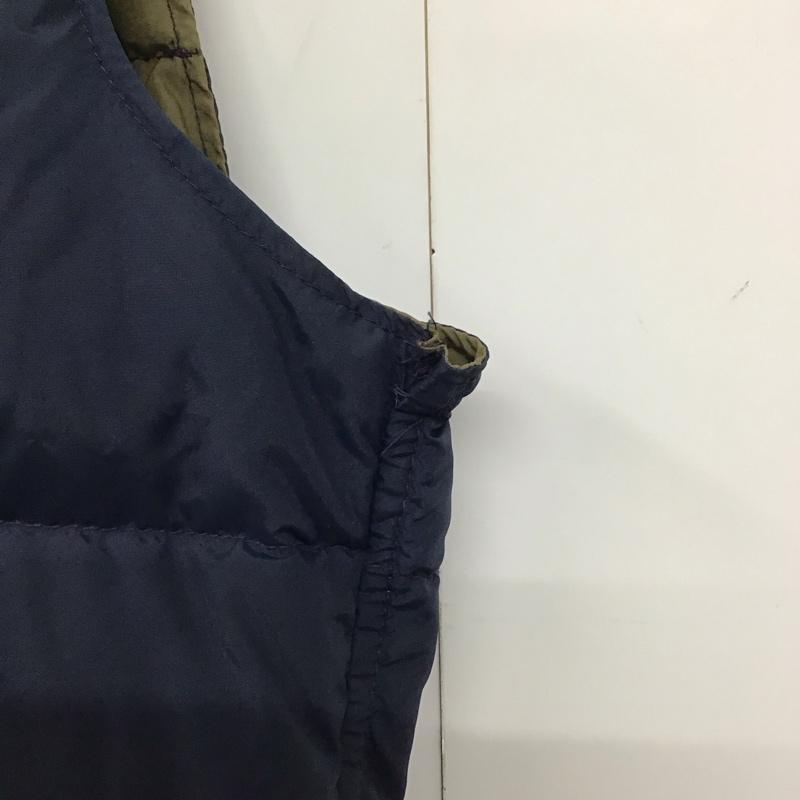 ショット schott ベスト ベスト ダウンベスト ノースリーブ 前ボタン M 無地 紺 / ネイビー /  メンズ USED 古着 中古 10142440