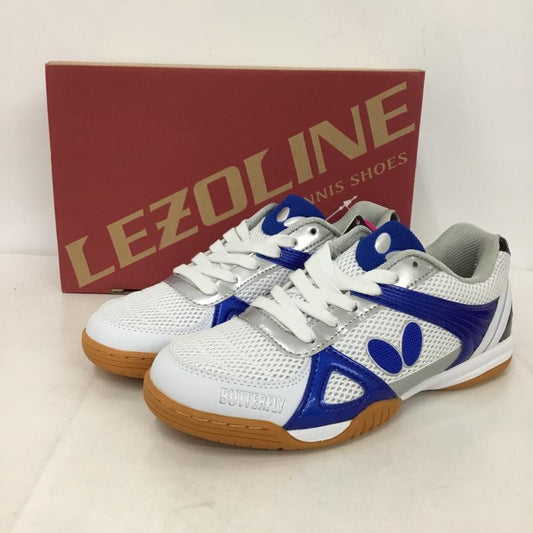 バタフライ BUTTERFLY スニーカー スニーカー NXB1301 93600 レゾライン トライネックス 卓球シューズ 23.5cm 箱有 23.0cm ロゴ、文字 白 / ホワイト / X 青 / ブルー / X 黒 / ブラック / X 銀 / シルバー /  レディース USED 古着 中古 10147929