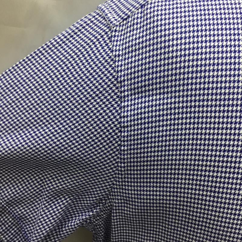 ビームス ハート BEAMS HEART シャツ、ブラウス 半袖 41-01-0060-380 ボタンダウン L 千鳥格子 白 / ホワイト / X 青 / ブルー /  メンズ USED 古着 中古 10117193