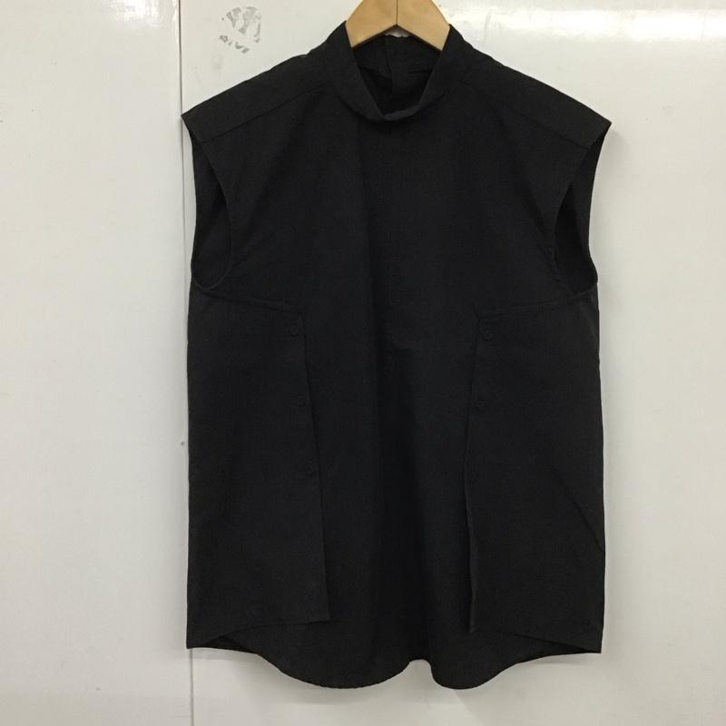 トゥデイフル TODAYFUL シャツ、ブラウス 半袖 12320410 Standcollar Sleeveless Shirts FREE 無地 黒 / ブラック /  レディース USED 古着 中古 10129278
