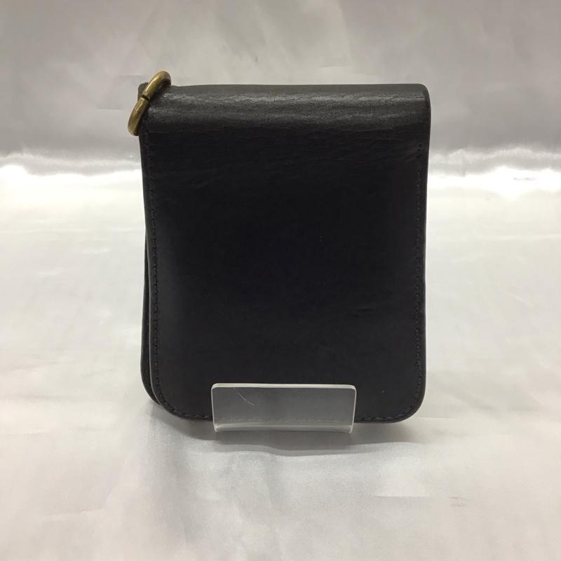 カワタコキンセイ 革蛸謹製 財布 二つ折り レザー ワンポイント 黒 / ブラック /  メンズ USED 古着 中古 10110960