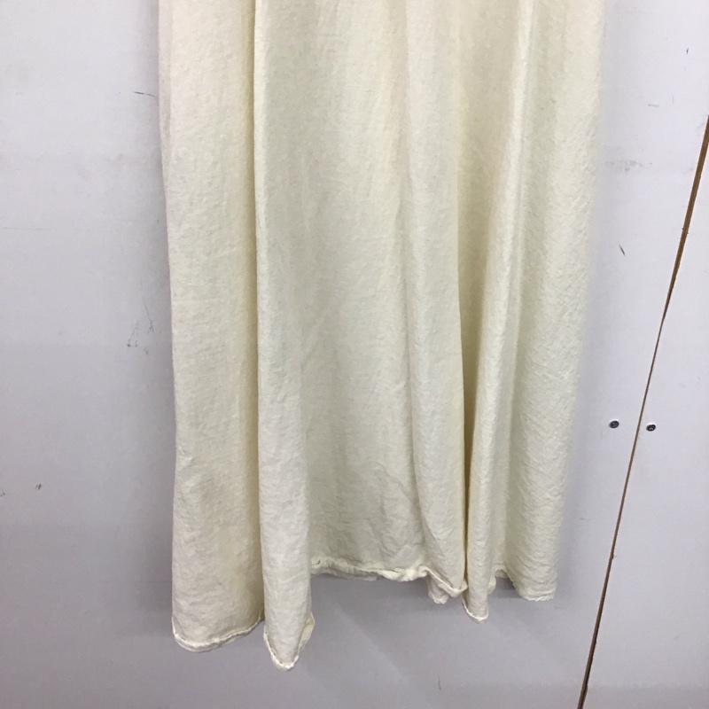ザラ ZARA ワンピース ロングスカート 2550 063 712 シャーリングワンピース キャミワンピース M 無地 アイボリー / アイボリー /  レディース USED 古着 中古 10142248