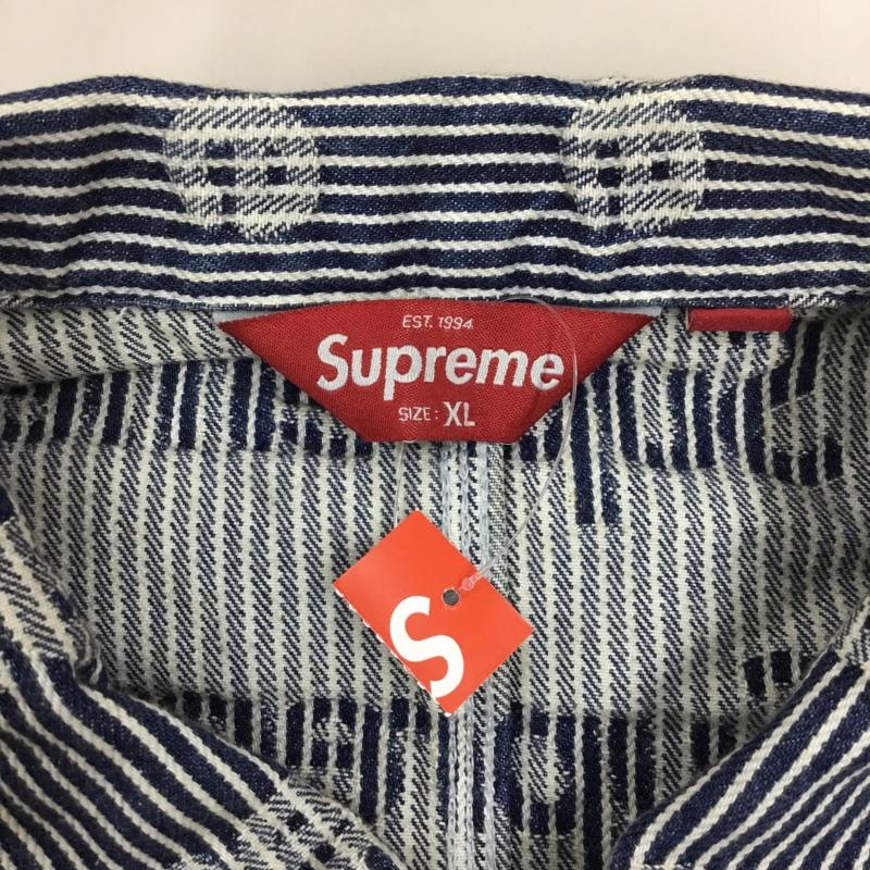 シュプリーム Supreme ジャケット、上着 ジャケット、ブレザー 24ss DenimChoreTruckerJacket ヒッコリーデニムジャケット XL 総柄 インディゴ / インディゴ /  メンズ USED 古着 中古 10122283