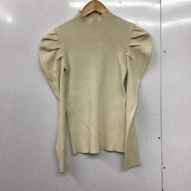 スライ SLY カットソー 長袖 長袖ニットカットソー リブ パフスリーブ FREE 無地 白 / ホワイト /  レディース USED 古着 中古 10142487