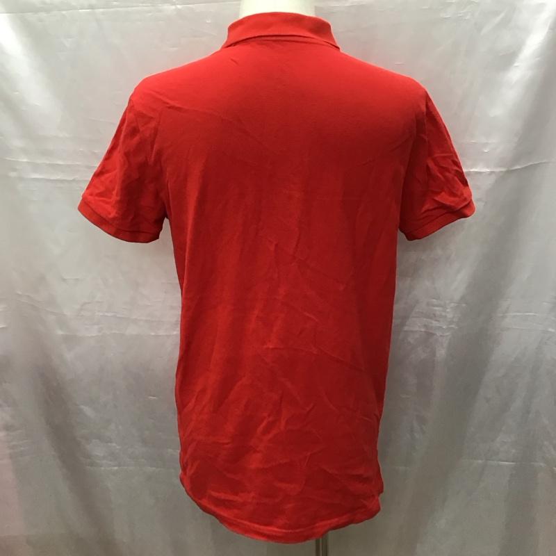 アメリカンイーグル AMERICANEAGLE ポロシャツ 半袖 半袖ポロシャツ カラーシャツ 半袖カットソー M ロゴ、文字 赤 / レッド /  メンズ USED 古着 中古 10116264