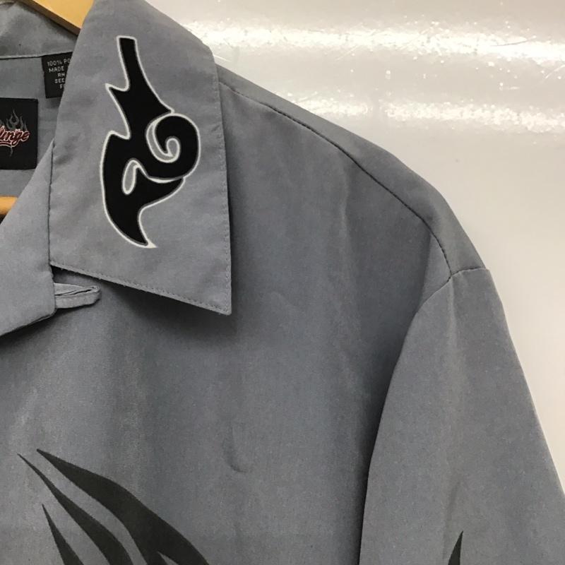 古着 USED シャツ、ブラウス 半袖 半袖シャツ プリントシャツ カラーシャツ M プリント 灰 / グレー /  メンズ USED 古着 中古 10132233