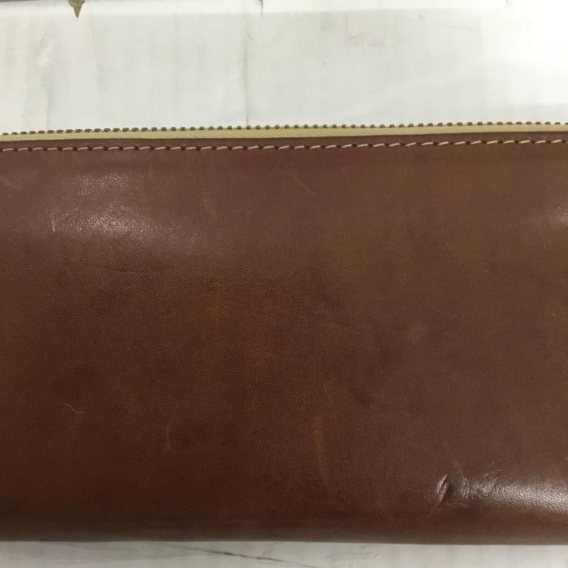 古着 USED 財布 長財布 A.J.L 栃木レザー ラウンドファスナー 無地 茶 / ブラウン /  メンズ USED 古着 中古 10123645