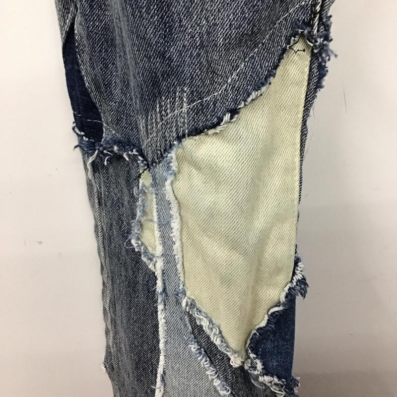 ミニマル mnml パンツ デニム、ジーンズ デニムパンツ スリムパンツ フレアパンツ ジーンズ 32インチ ダメージ加工 インディゴ / インディゴ /  メンズ USED 古着 中古 10118238