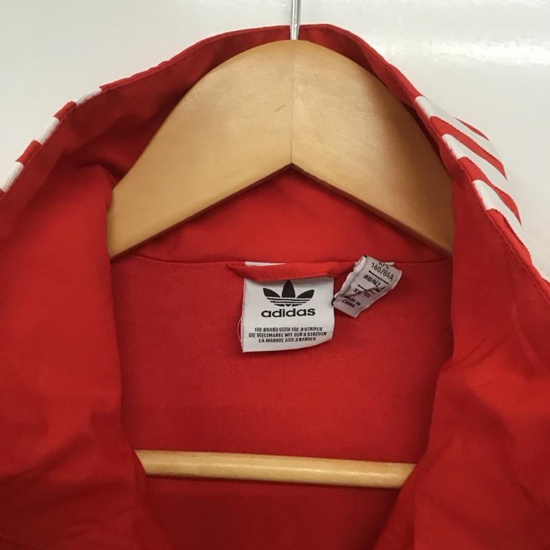 アディダス adidas ジャケット、上着 ジャンパー、ブルゾン iv9336 ジャケット ジャージ ジップアップ M ロゴ、文字 赤 / レッド /  メンズ USED 古着 中古 10143229