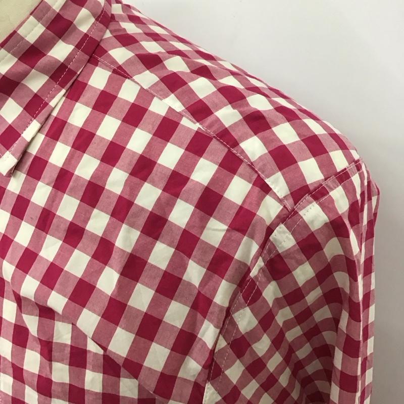 スティーブンアラン Steven Alan シャツ、ブラウス 長袖 M チェック 白 / ホワイト / X 桃 / ピンク /  メンズ USED 古着 中古 10118336