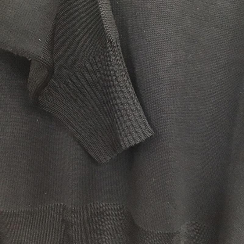 ノーアイディ NO ID. ニット、セーター 長袖 長袖ニットカットソー クルーネック セーター 1 無地 黒 / ブラック /  メンズ USED 古着 中古 10142947