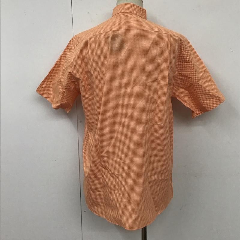 エルエルビーン L.L.Bean シャツ、ブラウス 半袖 ボタンダウン 胸ポケット S チェック 白 / ホワイト / X 橙 / オレンジ /  メンズ USED 古着 中古 10111864