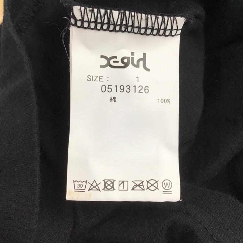 エックスガール X-girl Tシャツ 長袖 05193126 SUPER RAD L/S SHORT TEE 1 プリント X ロゴ、文字 黒 / ブラック /  レディース USED 古着 中古 10147762