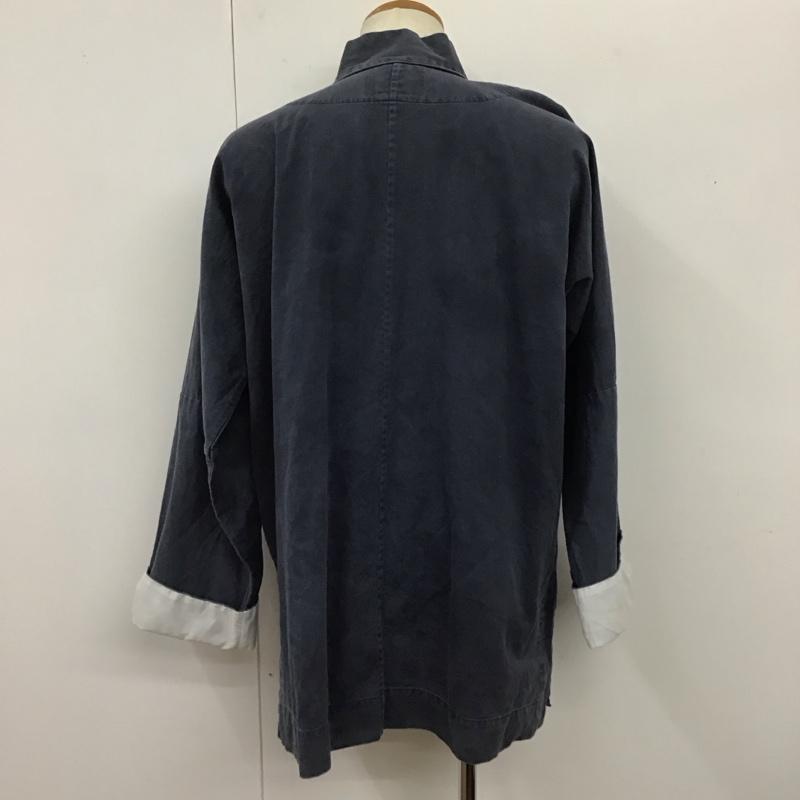 古着 USED ジャケット、上着 ジャケット、ブレザー チャイナ服 カジュアルジャケット 長袖ジャケット ロングジャケット XL 無地 紺 / ネイビー /  メンズ USED 古着 中古 10116661