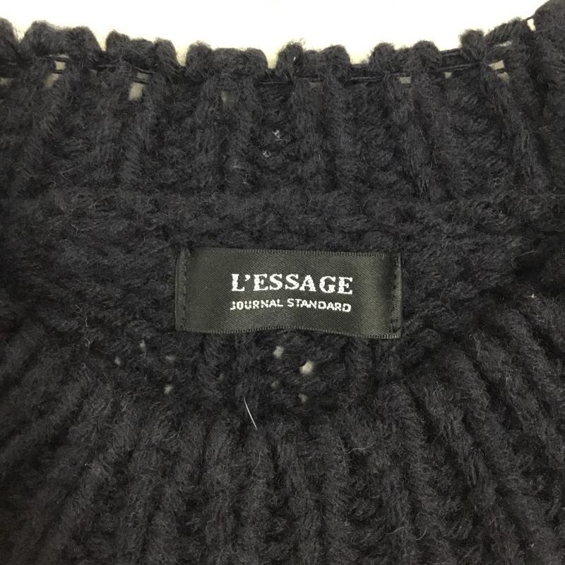 ジャーナルスタンダードレサージュ journal standard L essage ニット、セーター 長袖 16-080-370-7150-3-0 ケーブルニット  紺 / ネイビー /  レディース USED 古着 中古 10118369