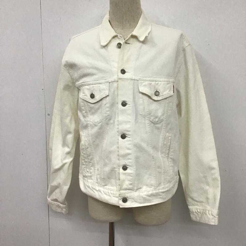 エドウィン EDWIN ジャケット、上着 ジャケット、ブレザー A-01J デニムジャケット Gジャン XL ロゴ、文字 白 / ホワイト /  メンズ USED 古着 中古 10107042