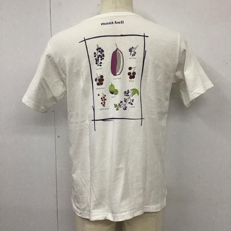 モンベル mont-bell Tシャツ 半袖 2104830 半袖カットソー プリントTシャツ クルーネックカットソー XL プリント 白 / ホワイト /  メンズ USED 古着 中古 10119534