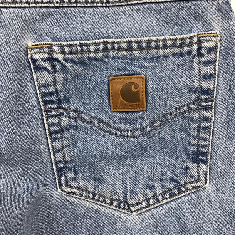 カーハート Carhartt パンツ デニム、ジーンズ デニムパンツ ストレートパンツ ワイドパンツ カジュアルパンツ 36 無地 インディゴ / インディゴ /  メンズ USED 古着 中古 10111473