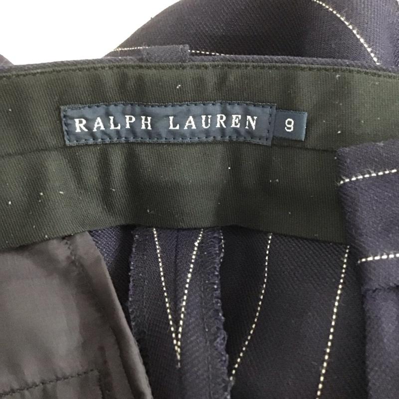 ラルフローレン RALPHLAUREN パンツ スラックス ストライプ 紺 / ネイビー /  レディース USED 古着 中古 10140295
