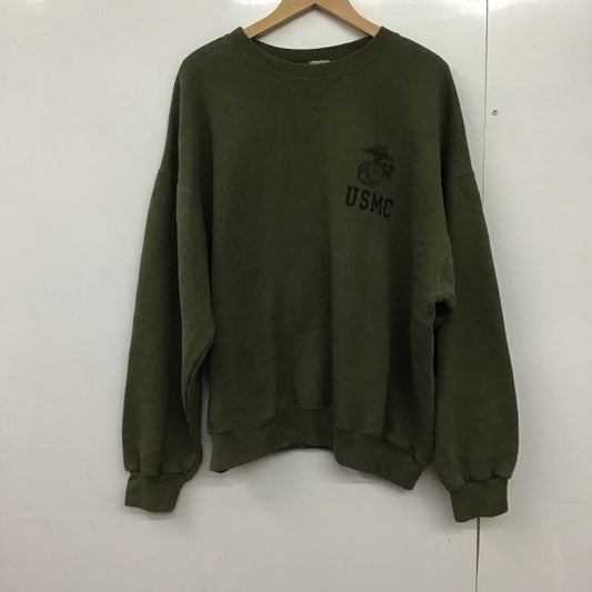 古着 USED トレーナー 長袖 長袖トレーナー スウェット クルーネック プルオーバー XL ロゴ、文字 カーキ / カーキ /  メンズ USED 古着 中古 10142352