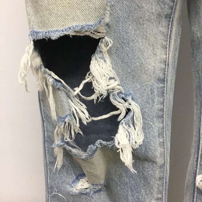 ジーナシス JEANASIS パンツ デニム、ジーンズ JS050064N9 デニムジーンズ スリムパンツ カジュアルパンツ S ダメージ加工 インディゴ / インディゴ /  レディース USED 古着 中古 10110105