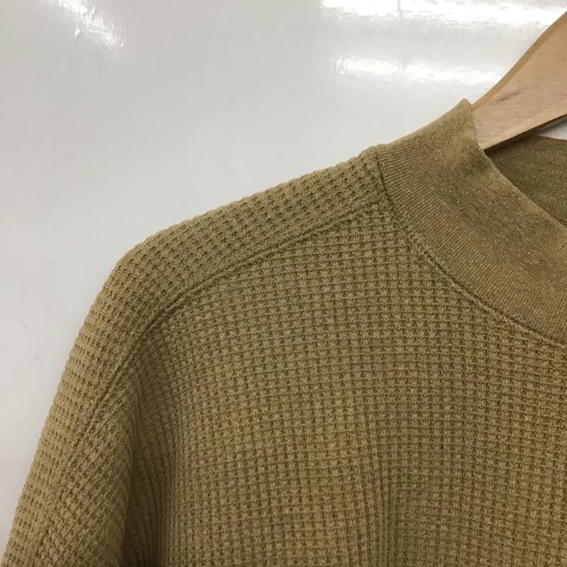 ニコアンド niko and... カットソー 長袖 長袖カットソー 無地カットソー クルーネック ワッフル 3 無地 ベージュ / ベージュ /  メンズ USED 古着 中古 10140305